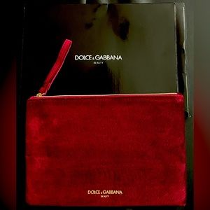 Dolce and Gabbana Red makeup pouch